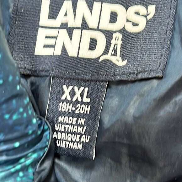 Lands’ End Primaloft girls jacket. Peacock Galaxy. Size XXL (18H-20H). - Picture 4 of 16